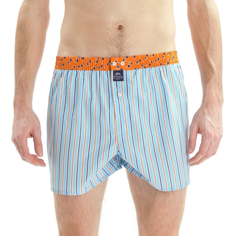 M3912 - Striped bright blue & orange