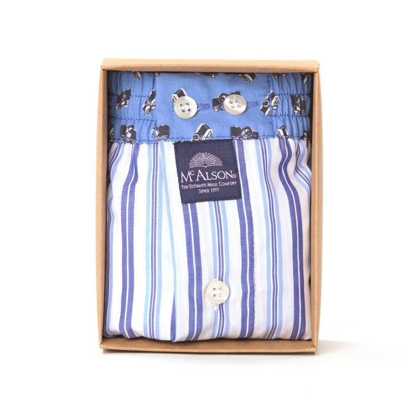 M4123 - Striped blue & white