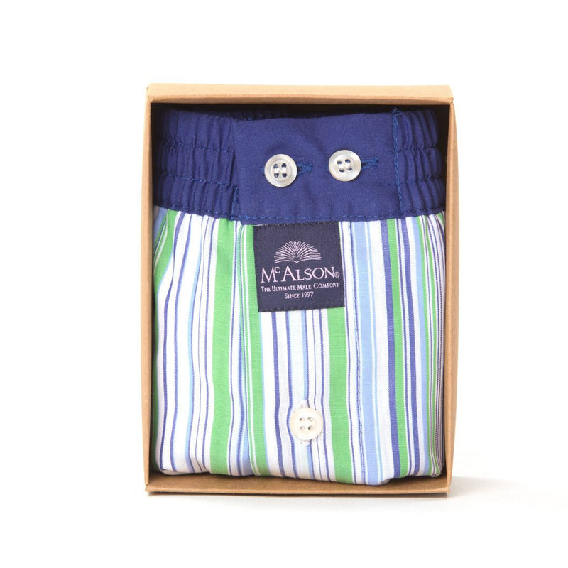 M4127 - Striped green & blue