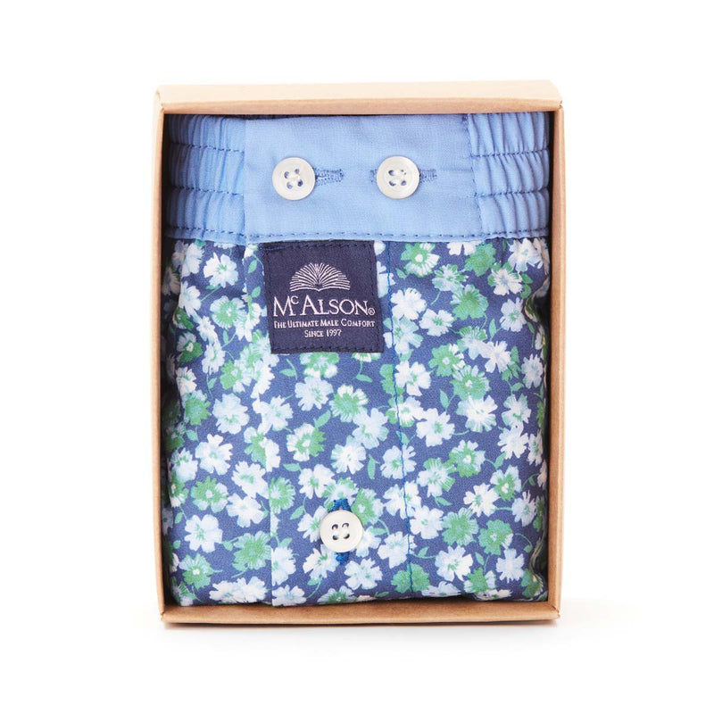 M4563 - Flowers blue & green